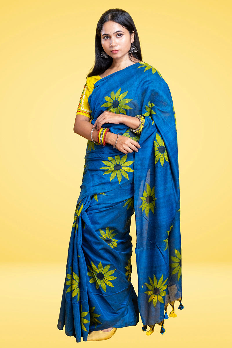 Samundar ki rachna - Cotton Printed  Saree