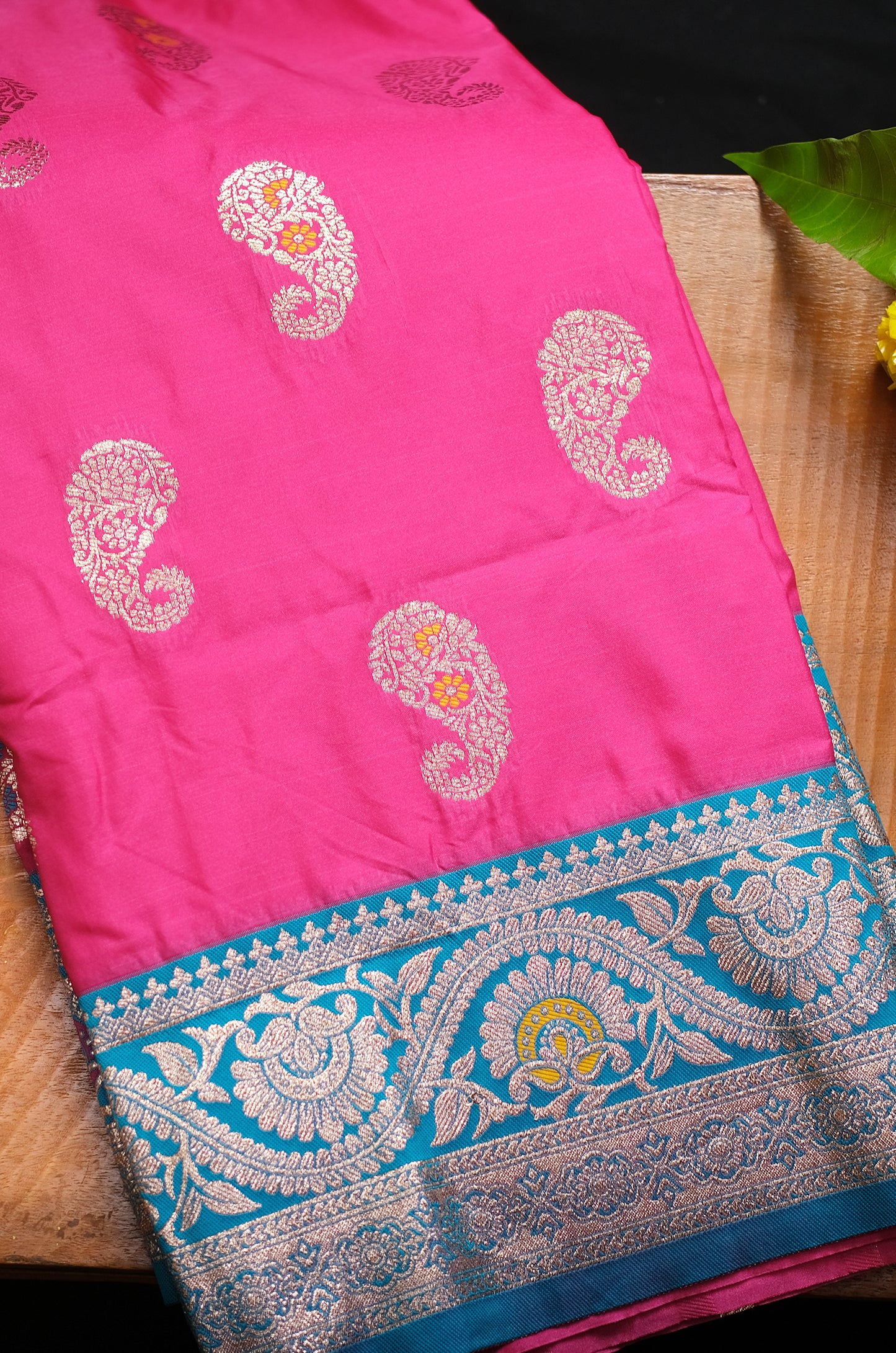 Gulabi Sparsh- Mirpur katan silk Saree