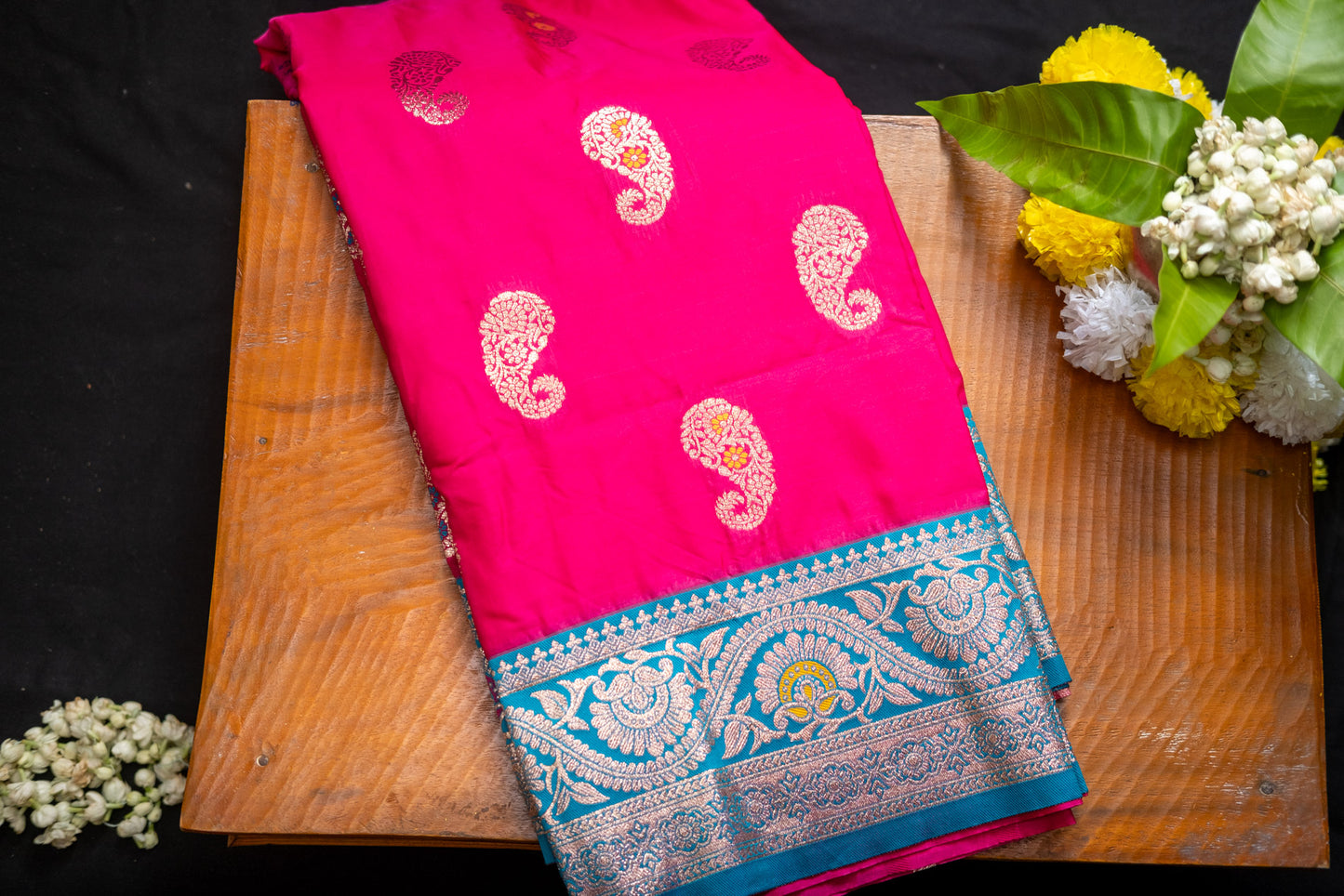 Gulabi Sparsh- Mirpur katan silk Saree