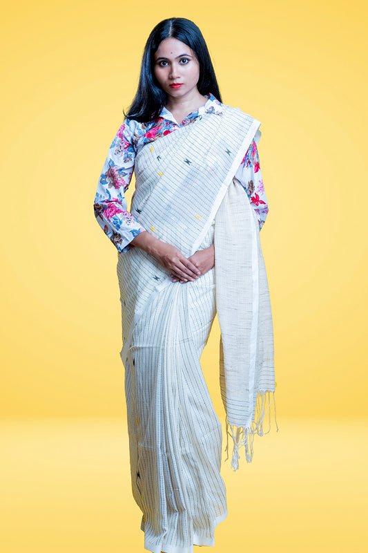 Khaki ki Sangitikatha - Katha Buti Saree