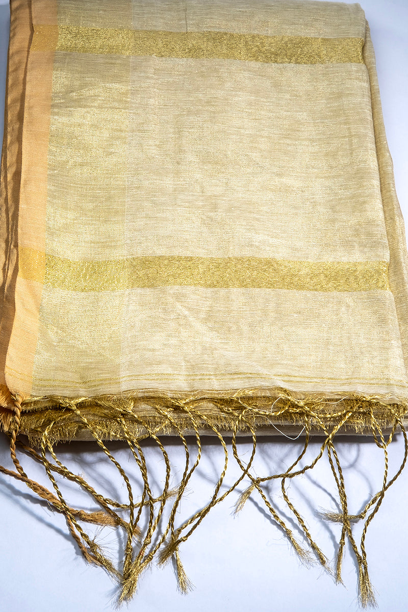 Tara chamak - Linen Tissue Saree